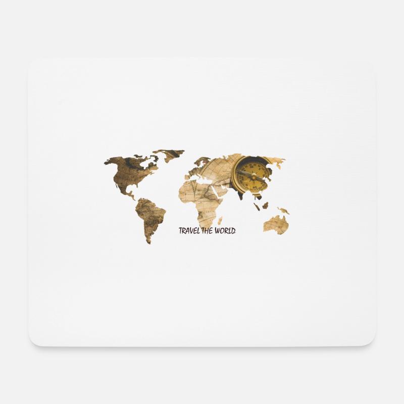 CARTE DU MONDE - Tapis de souris (format paysage) - blanc