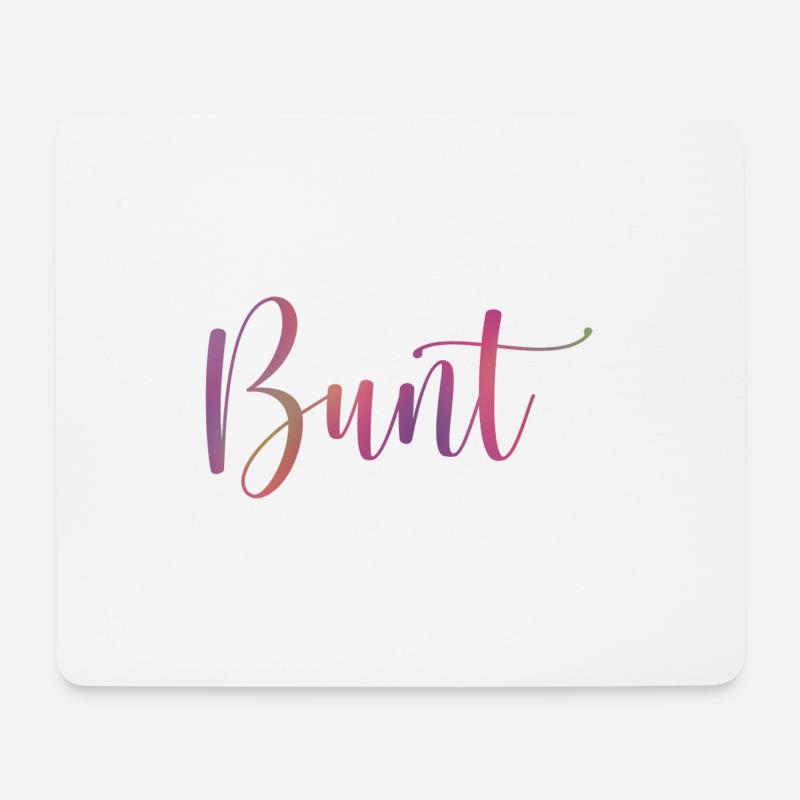 Bunt - Mousepad (Querformat) - Weiß