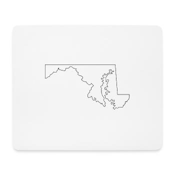 Maryland outline map - Mouse Pad (horizontal) - white - Front