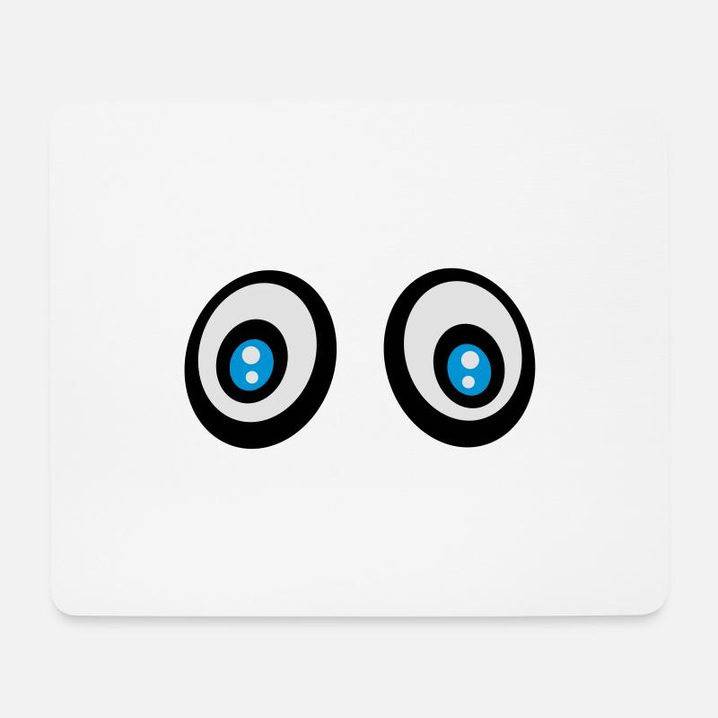 Yeux - Tapis de souris (format paysage) - blanc