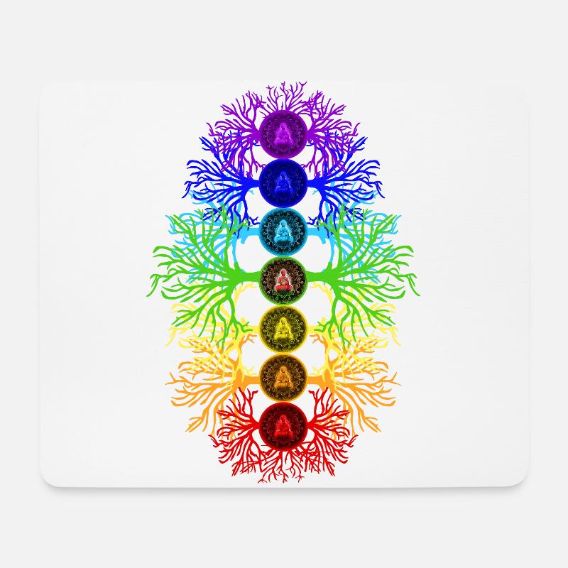 Chakra Energie - Mousepad (Querformat) - Weiß