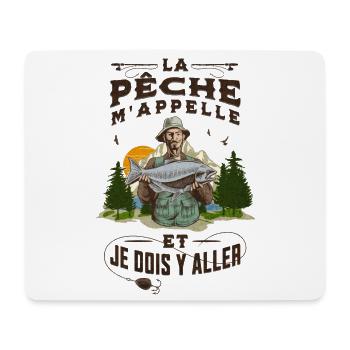 L' APPEL DE LA PÊCHE - Tapis de souris (format paysage) - blanc - Devant