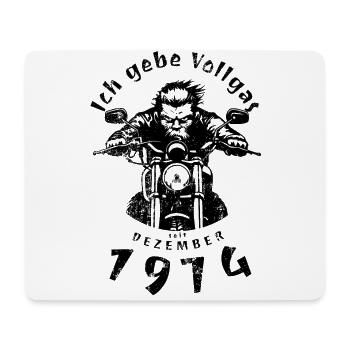 50. Geburtstag Ich gebe Vollgas seit 12/1974 - Mousepad (Querformat) - Weiß - Vorne