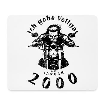 25th Birthday I've been going full throttle since 01/2000 - Mouse Pad (horizontal) - white - Front