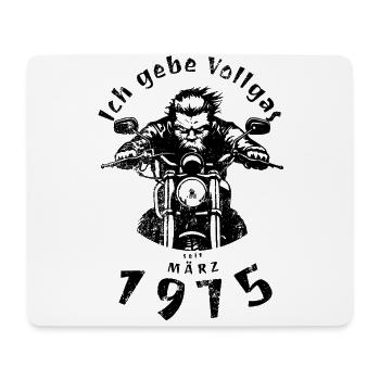50. Geburtstag Ich gebe Vollgas seit 03/1975 - Mousepad (Querformat) - Weiß - Vorne