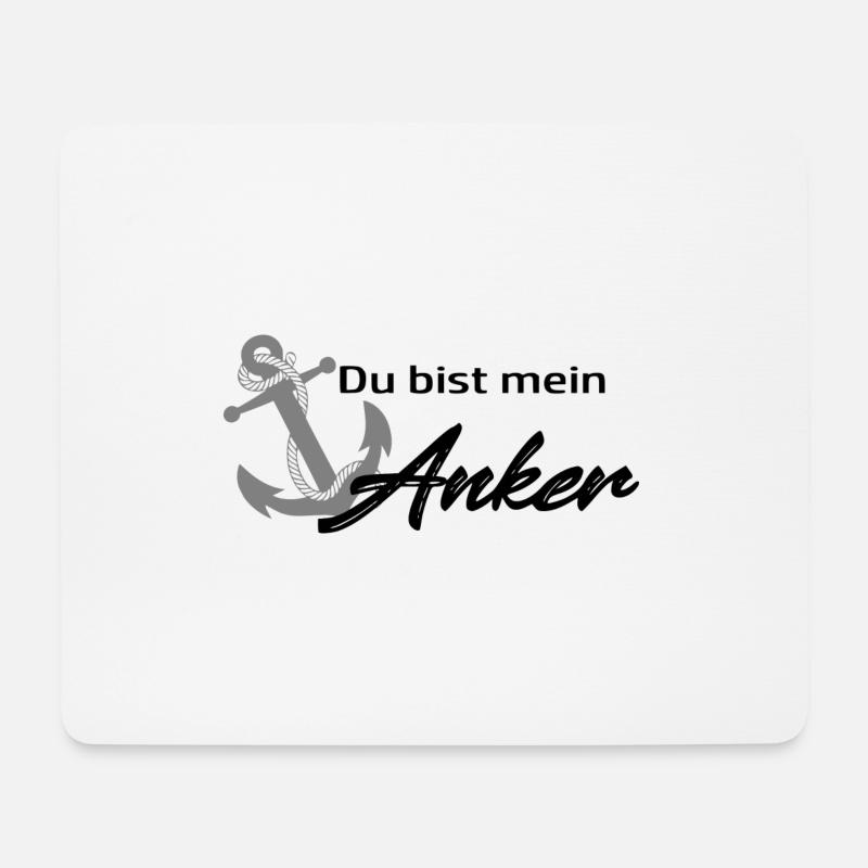Du bist mein Anker - Mousepad (Querformat) - Weiß