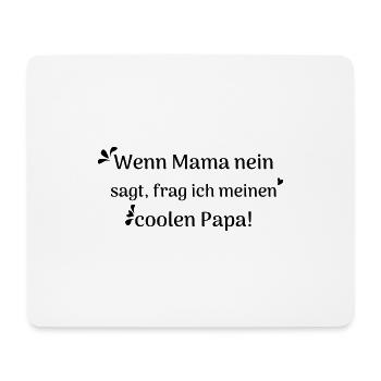 cooler Papa Spruch - Mousepad (Querformat) - Weiß - Vorne