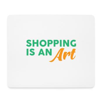 Shopping is an art - Mousepad (Querformat) - Weiß - Vorne