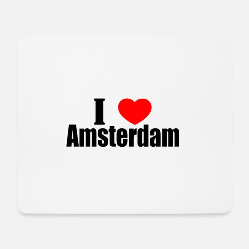 Ich liebe Amsterdam - Mousepad (Querformat) - Weiß