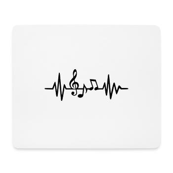 Notes de musique notes musique clef - Tapis de souris (format paysage) - blanc - Devant