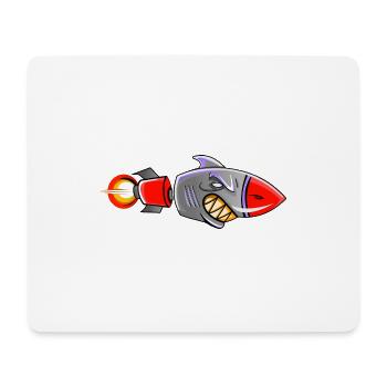 Shark Rocket - Tapis de souris (format paysage) - blanc - Devant