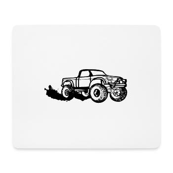 Pickup schwarz - Mousepad (Querformat) - Weiß - Vorne