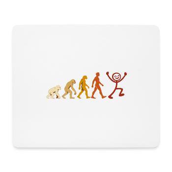 Evolution Mensch Freude Retro Design - Mousepad (Querformat) - Weiß - Vorne