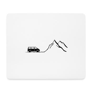 Camping in the mountains - Mouse Pad (horizontal) - white - Front