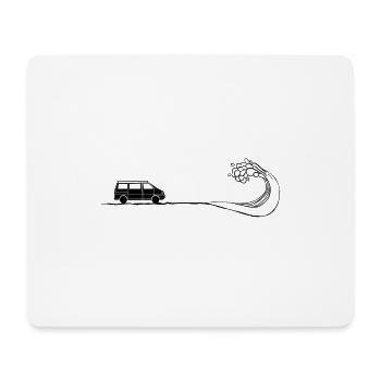 Campeur sur la plage - Tapis de souris (format paysage) - blanc - Devant