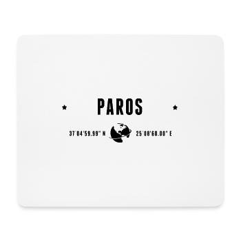 Paros-stilisierte geografische Koordinaten - Mousepad (Querformat) - Weiß - Vorne