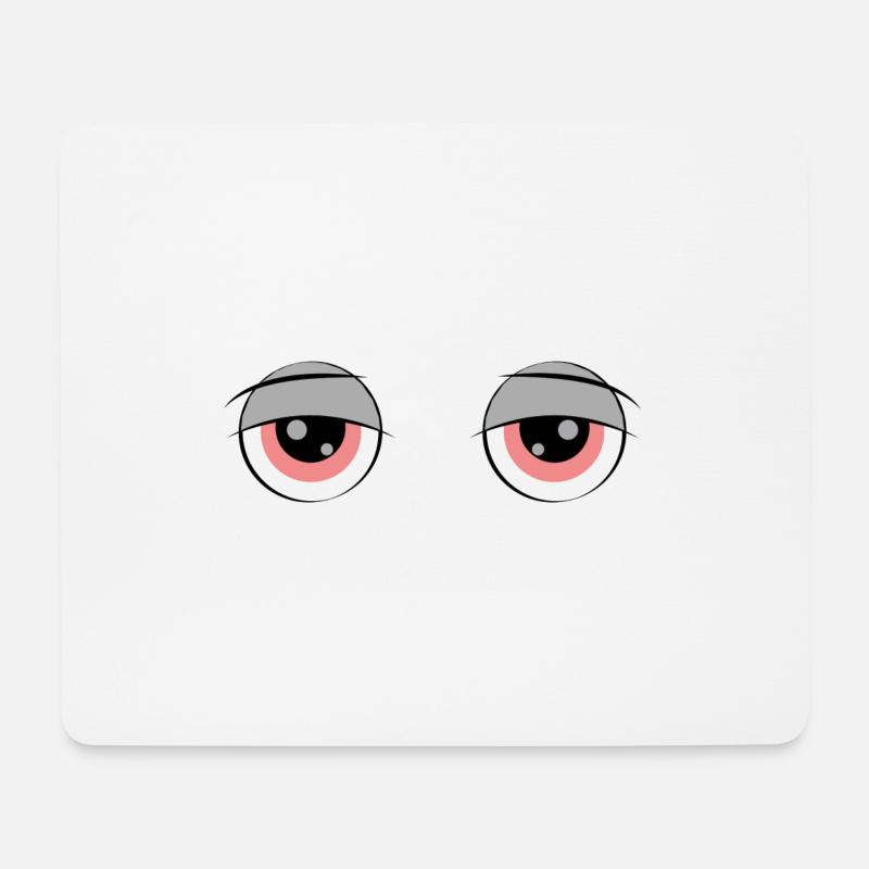 Red eyes - Mouse Pad (horizontal) - white