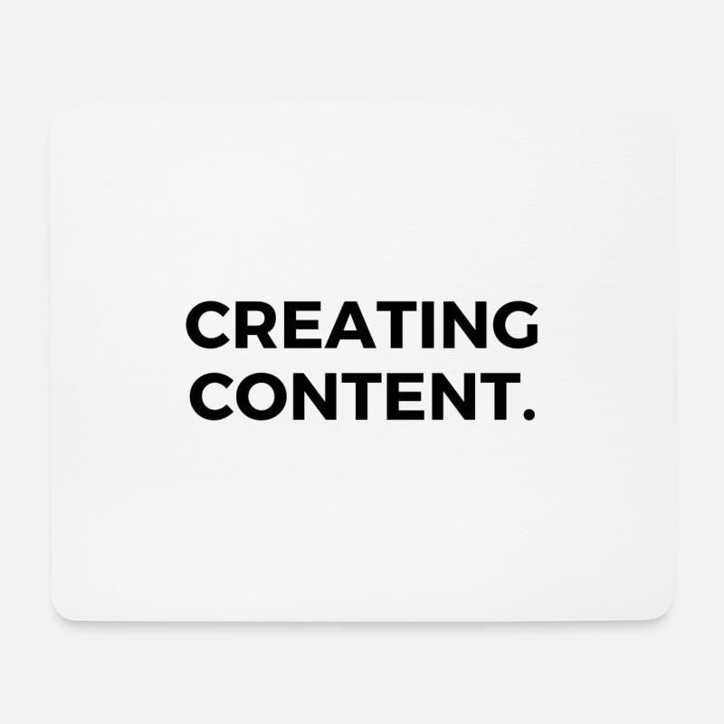 Creating Content. - Mousepad (Querformat) - Weiß