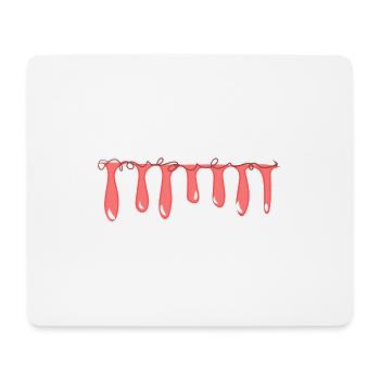trait de motif de slime rouge - Tapis de souris (format paysage) - blanc - Devant