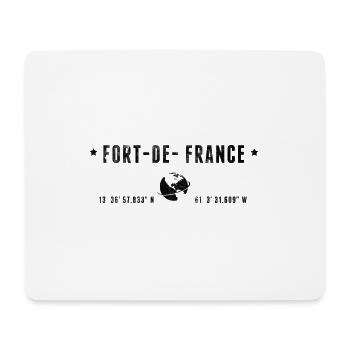Fort-de-France Martinique Coordonnées - Tapis de souris (format paysage) - blanc - Devant
