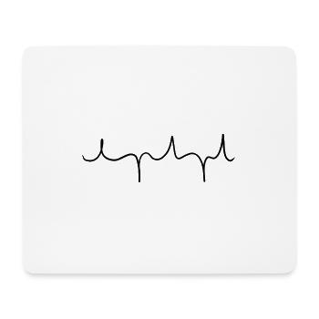 line curve wave stroke - Mouse Pad (horizontal) - white - Front