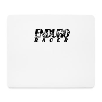 Enduro Racer - Course - Biker - Moto - Tapis de souris (format paysage) - blanc - Devant