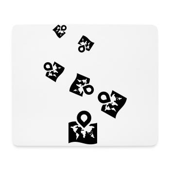 Icône de carte du monde - Tapis de souris (format paysage) - blanc - Devant