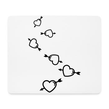Heart symbol arrow - Mouse Pad (horizontal) - white - Front