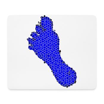 Mosaïque des pieds bleus - Tapis de souris (format paysage) - blanc - Devant