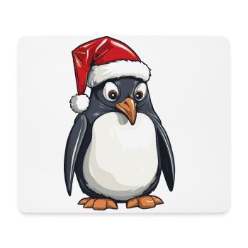 Pingouin Noël Animal Portrait Noël - Tapis de souris (format paysage) - blanc - Devant