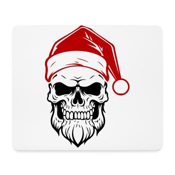 Santa Claus Skull - Mouse Pad (horizontal) - white - Front