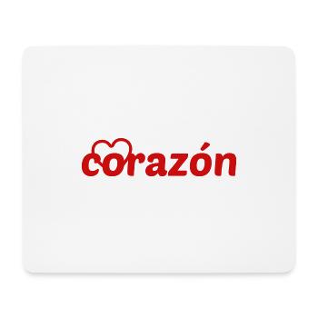 corazón - Tapis de souris (format paysage) - blanc - Devant