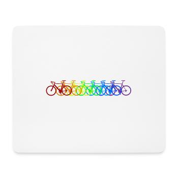 Rainbow bike - Tapis de souris (format paysage) - blanc - Devant