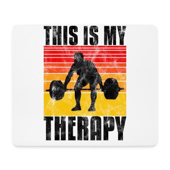 La musculation est ma thérapie Bpdybuilder GYM Retro - Tapis de souris (format paysage) - blanc - Devant
