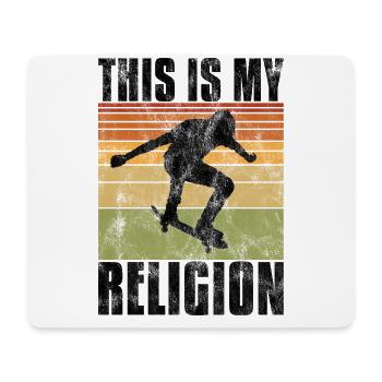 Skateboarding is my Religion Skateboard Skate sk8 - Mousepad (Querformat) - Weiß - Vorne