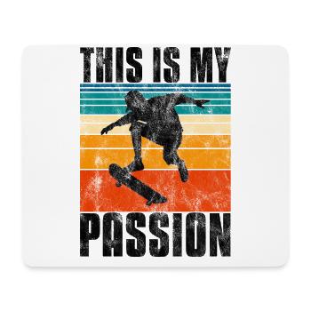 This is My Passion Skateboard Skateboarder Skate - Tapis de souris (format paysage) - blanc - Devant