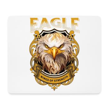 Adler Adlerkopf Raubvogel Greifvogel Tier Natur - Mousepad (Querformat) - Weiß - Vorne
