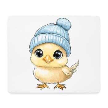 Chicken Cute Baby Kids Animal Chick Cartoon - Mouse Pad (horizontal) - white - Front
