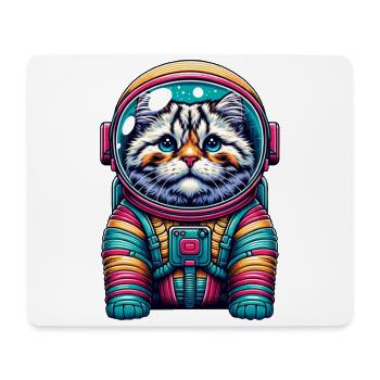 Petit chat mignon comme astronaute astronaute - Tapis de souris (format paysage) - blanc - Devant