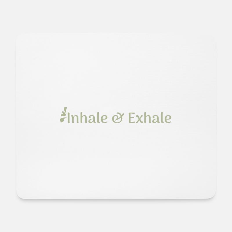 inhale & exhale - Mousepad (Querformat) - Weiß