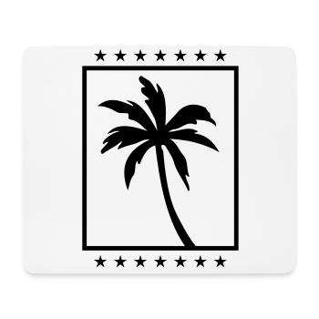 palme symbol silhouette icon - Mousepad (Querformat) - Weiß - Vorne