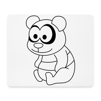 Panda Comic Animal - Mouse Pad (horizontal) - white - Front