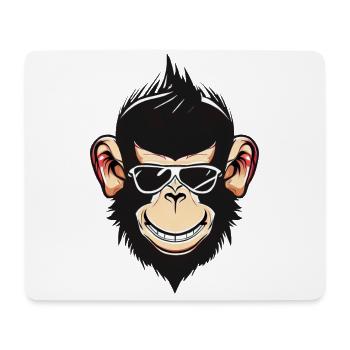 Cooler Schimpanse Rock 'n' Roll 50er - Mousepad (Querformat) - Weiß - Vorne