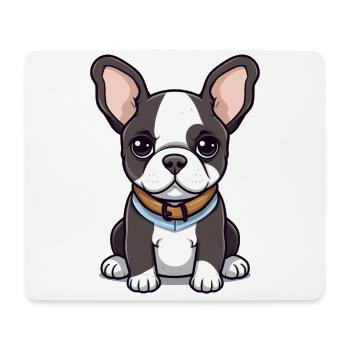 Niedliche Bulldogge Mops Hund - Mousepad (Querformat) - Weiß - Vorne