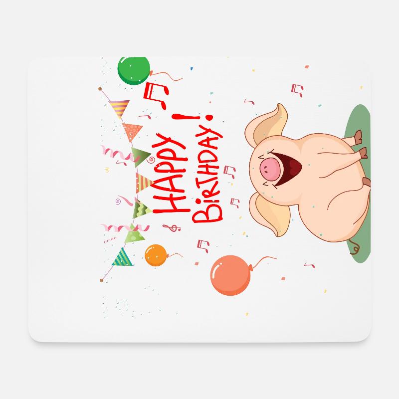 Geburtstag - Happy Birthday - Mousepad (Querformat) - Weiß