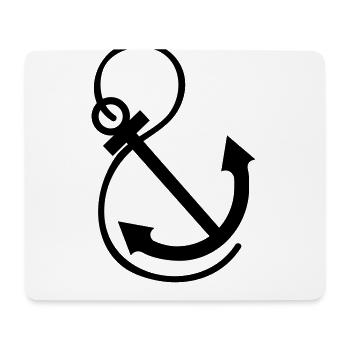 Anker, Hafen, Segeln, Angeln, Maritim, Nautic, & - Mousepad (Querformat) - Weiß - Vorne