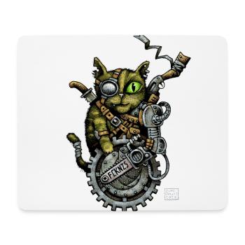 STEAMCATPUNX 01 - Mousepad (Querformat) - Weiß - Vorne