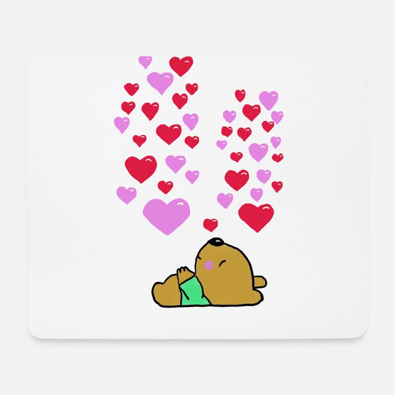 Träume von der Liebe - Mousepad (Querformat) - Weiß