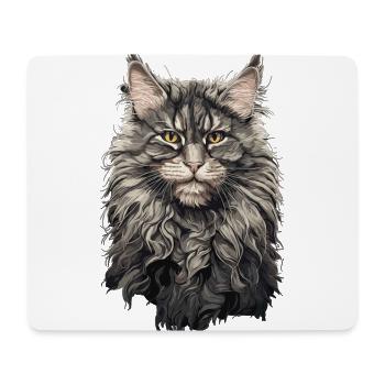 Maine Coon cat elegance pour les connaisseurs de chats - Tapis de souris (format paysage) - blanc - Devant