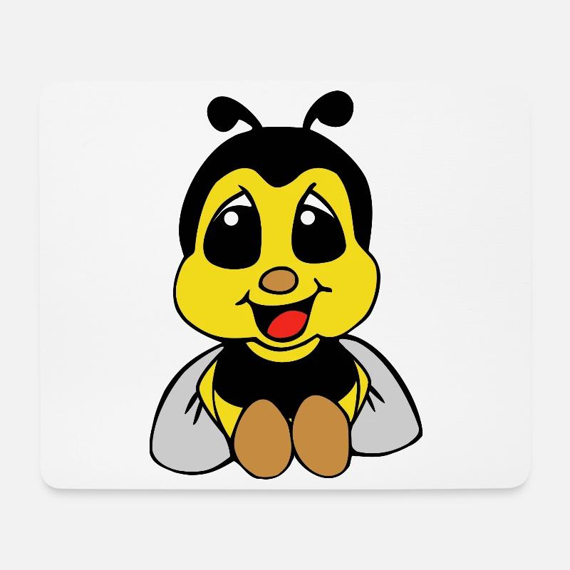 Kleine Biene - Mousepad (Querformat) - Weiß